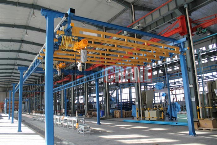 500kg悬挂式刚性轨起重机 悬挂式轨道天车