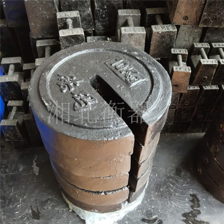 增坨砝码10kg 20公斤圆形开口铸铁砝码 长沙C型增坨25kg砝码供应