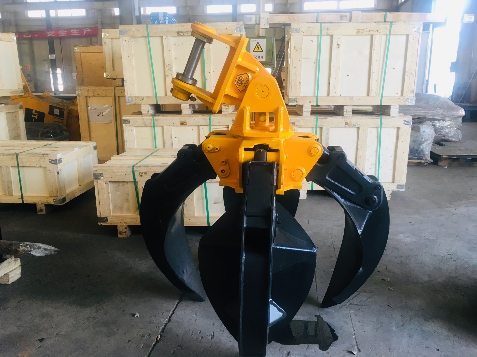 150勾机梅花抓 江土莲花抓 360度旋转莲花抓