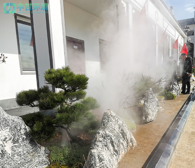 人造雾系统 干雾景观   高压喷雾造景设备