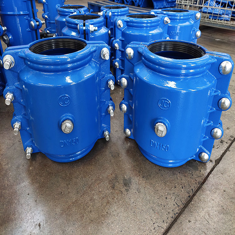 球墨铸铁大肚哈夫节铸铁管承插口堵漏器河北江皓生产厂家