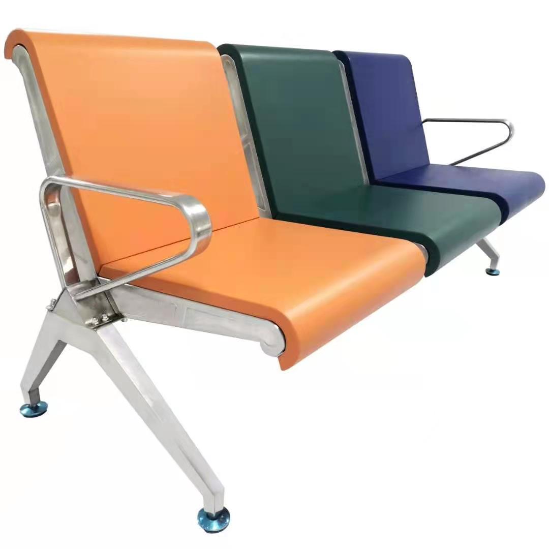 休息等候厅pu候诊椅 全不锈钢医用陪护候诊椅