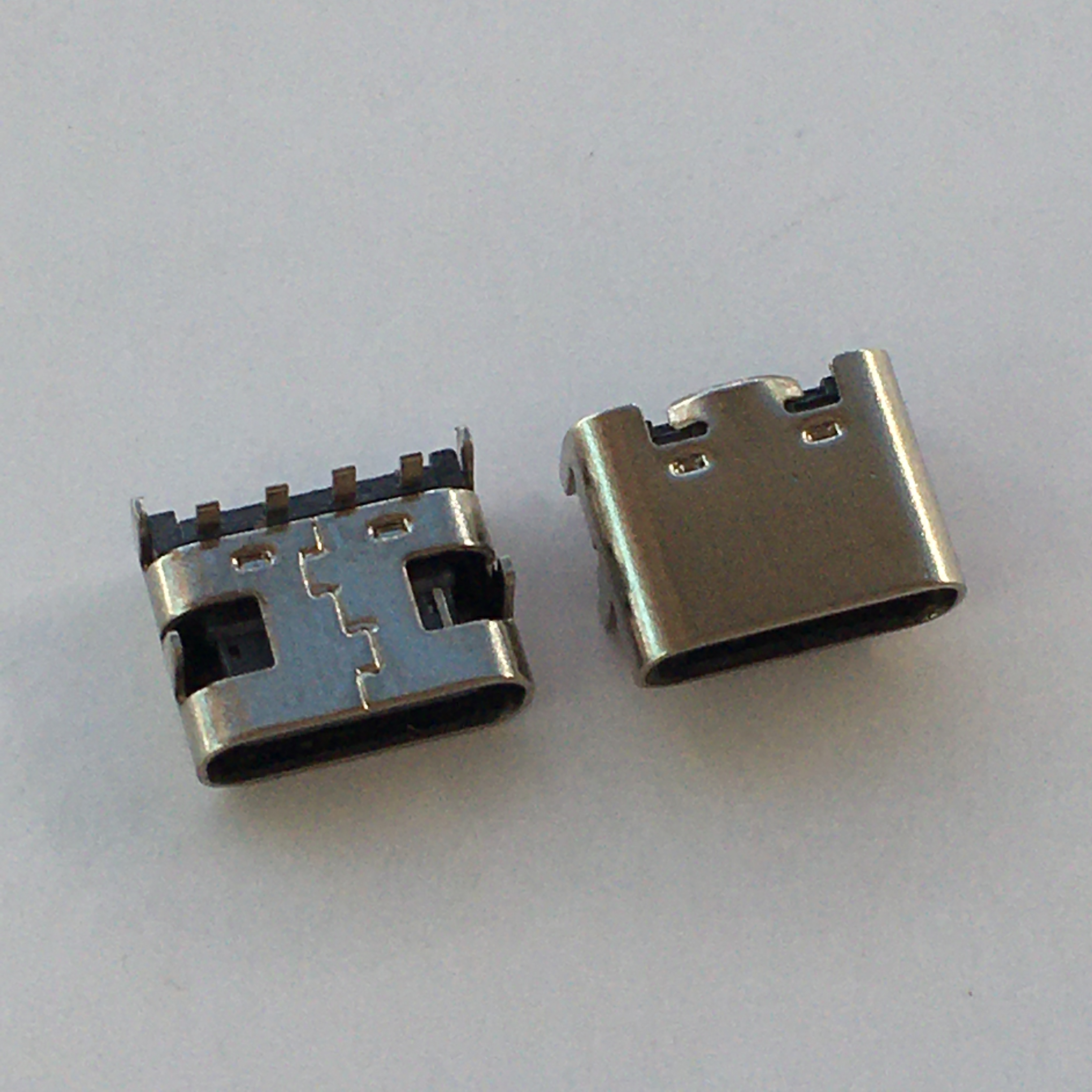 1type-c母座4p usb 90度卧式插板dip 6.8mm