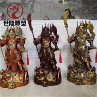 纯铜铸关公铜像 景观寺庙关公摆件 办公店铺关公摆放