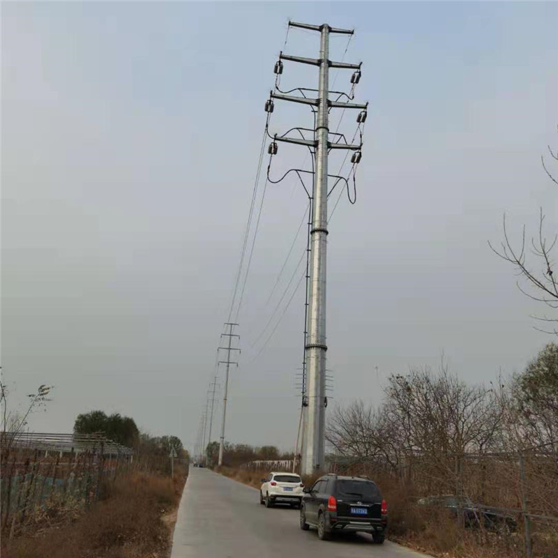 出售济南10kv钢结构电线杆转角钢管杆高压电力铁塔