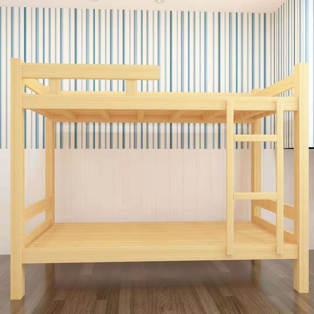 松木高低床 学校宿舍上下床厂家 松木双层床厂家定制