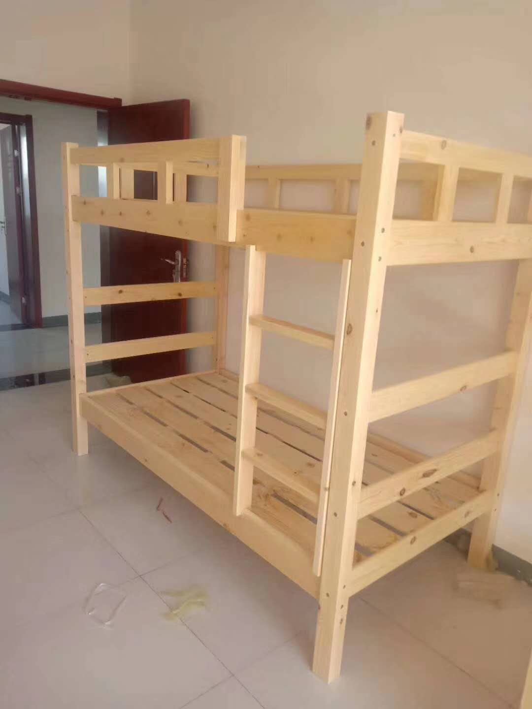 实木高低床 宿舍上下床厂家 松木双层床厂家定制