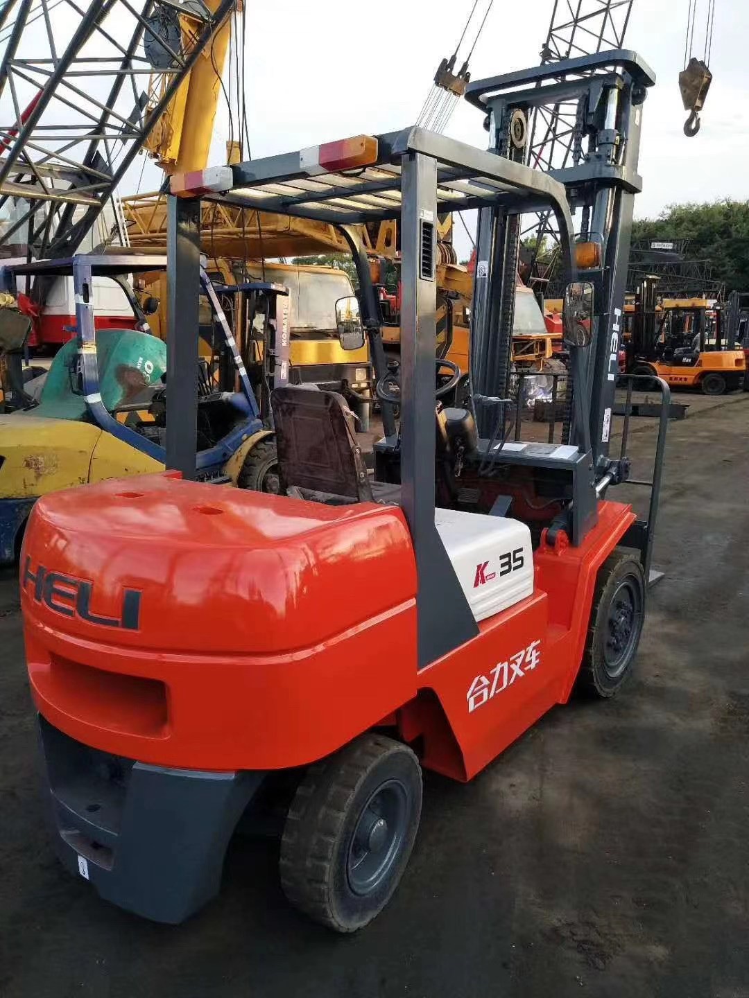 5吨二手叉车 两节升高4米二手叉车 3吨内燃式合力k35叉车