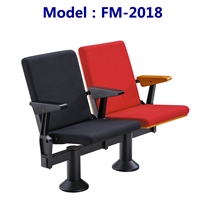 富美礼堂椅FM-2018坐背折叠独立站脚会议连排椅