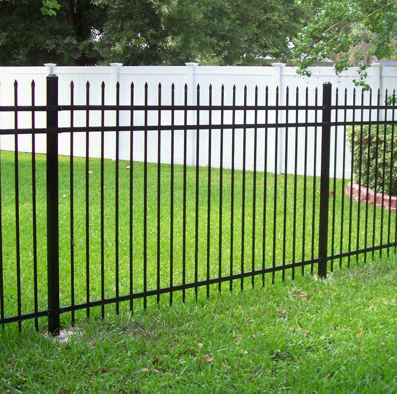 大连锌钢铁艺围墙防护栏杆安装