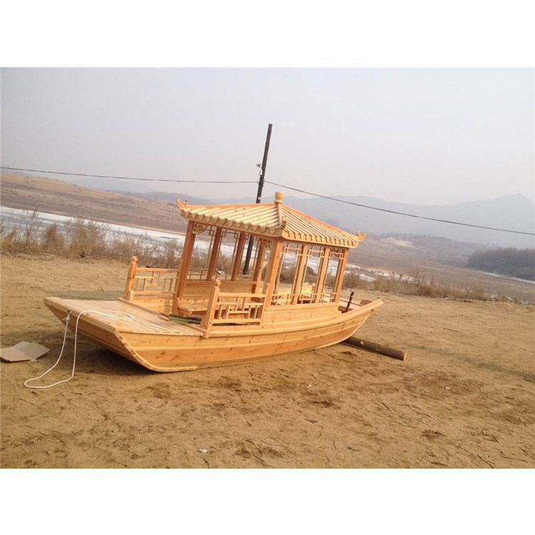 画舫船定制 封闭式单亭船 广东韶关木船厂家定制