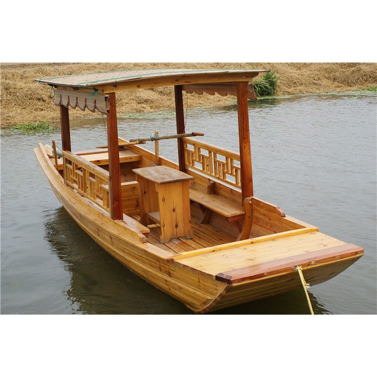 画舫船定制 封闭式单亭船 广东韶关木船厂家定制
