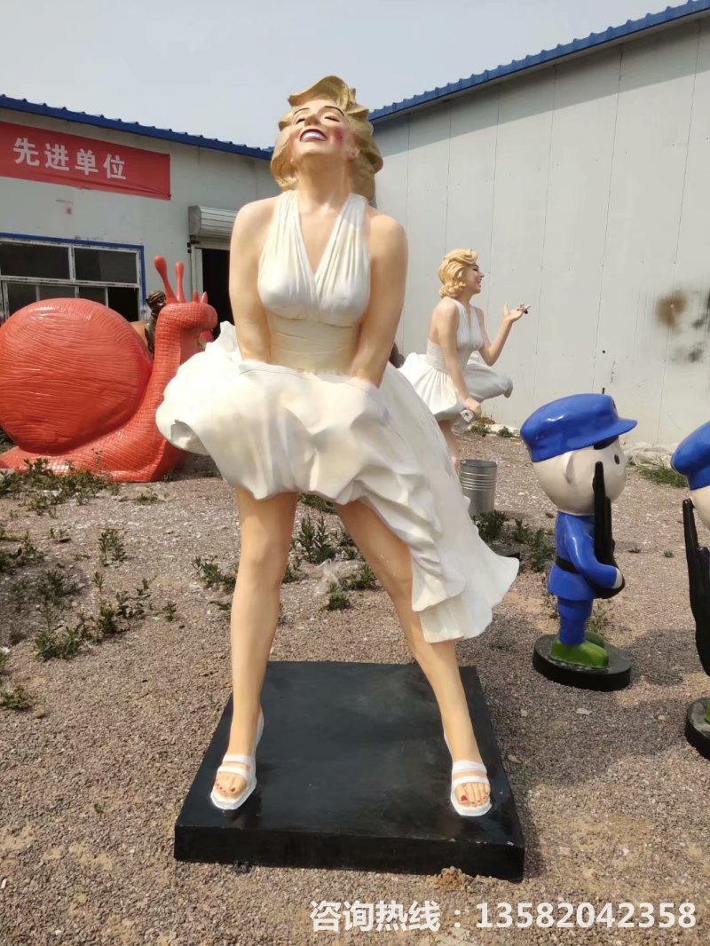 时尚美少女雕塑商场美陈人物雕塑玻璃钢人物雕塑定制