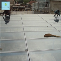 做钢化玻璃顶 6加6夹胶玻璃阳光房 造型玻璃地台