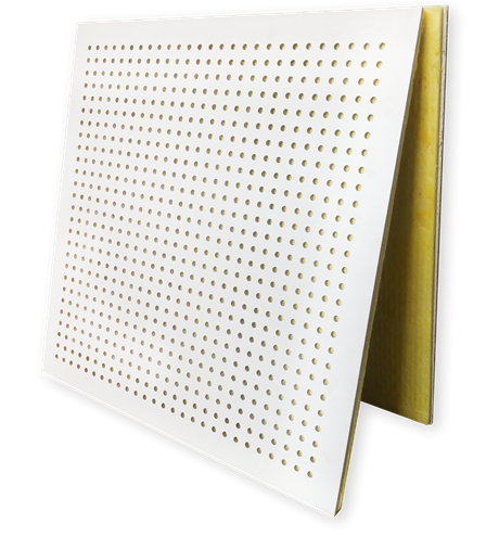 吊顶穿孔硅酸钙吸音板机房用穿孔复合玻璃棉吸音板