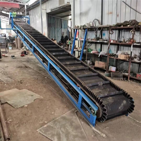 倾斜式皮带上料机 快速上料皮带输送机 碎砖块皮带输送机 