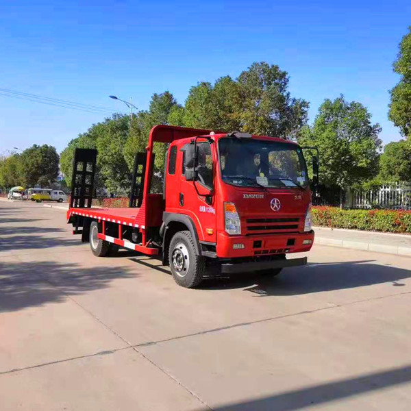 国六成都大运黄牌平板运输车 云内183马力单桥平板拖车