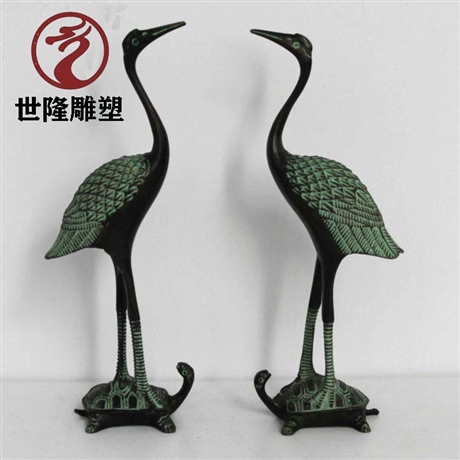 景观纯铜鹤雕塑 广场动物雕塑 公园仙鹤主题摆件