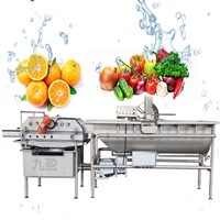 大型洗菜机4200 涡流排渣去杂蔬菜清洗机 九盈洗菜机厂家直供