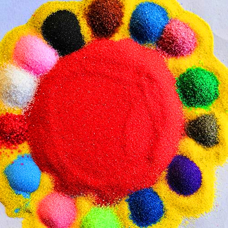 人工染色彩砂旅游景点粉色沙滩砂儿童diy沙画粉沙彩砂