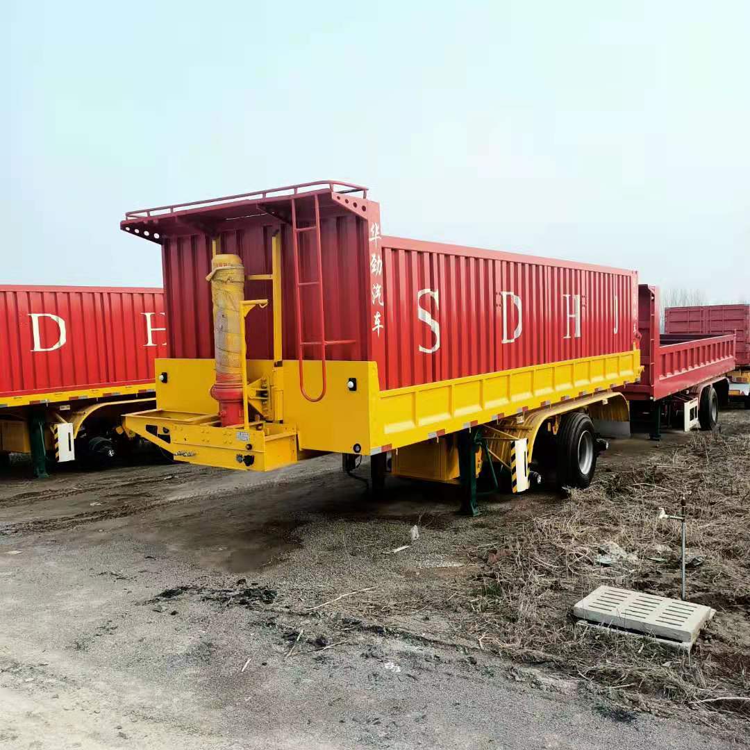11米侧翻半挂车 轻量化侧翻自卸半挂车 11米一体侧翻自卸半挂车