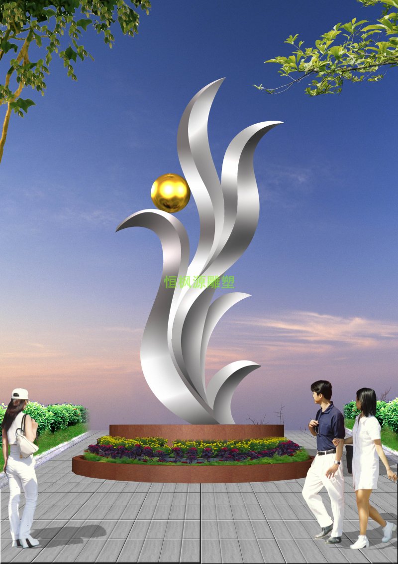 户外不锈钢孔雀造型雕塑