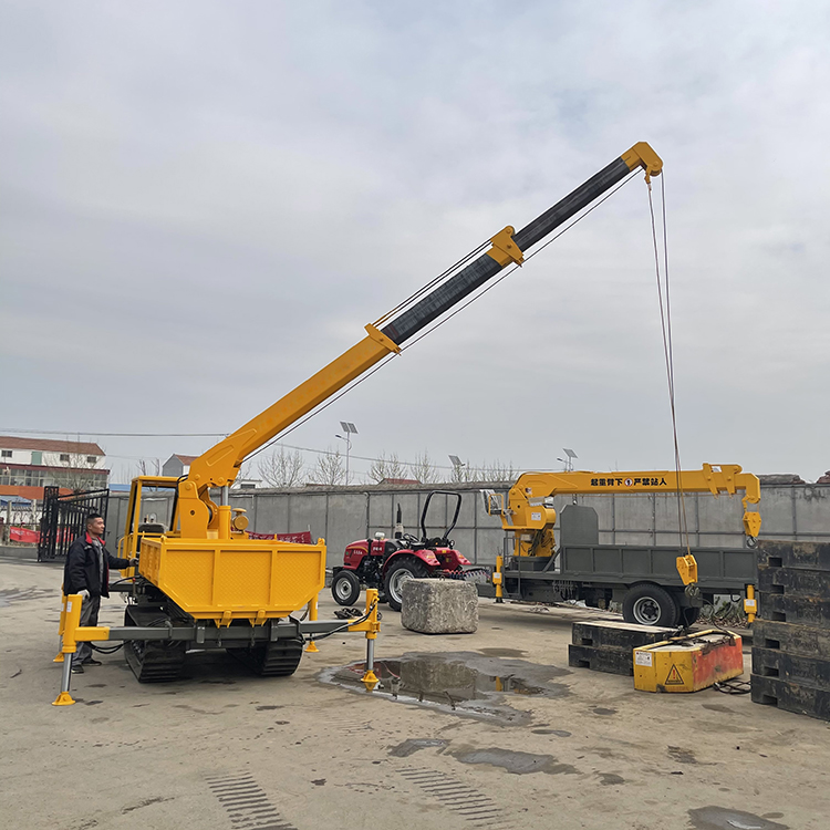 履带吊运一体机中达小型自卸随车吊厂家供应山地履带随车吊