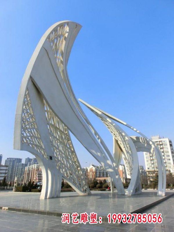 不锈钢户外景观拱门雕塑