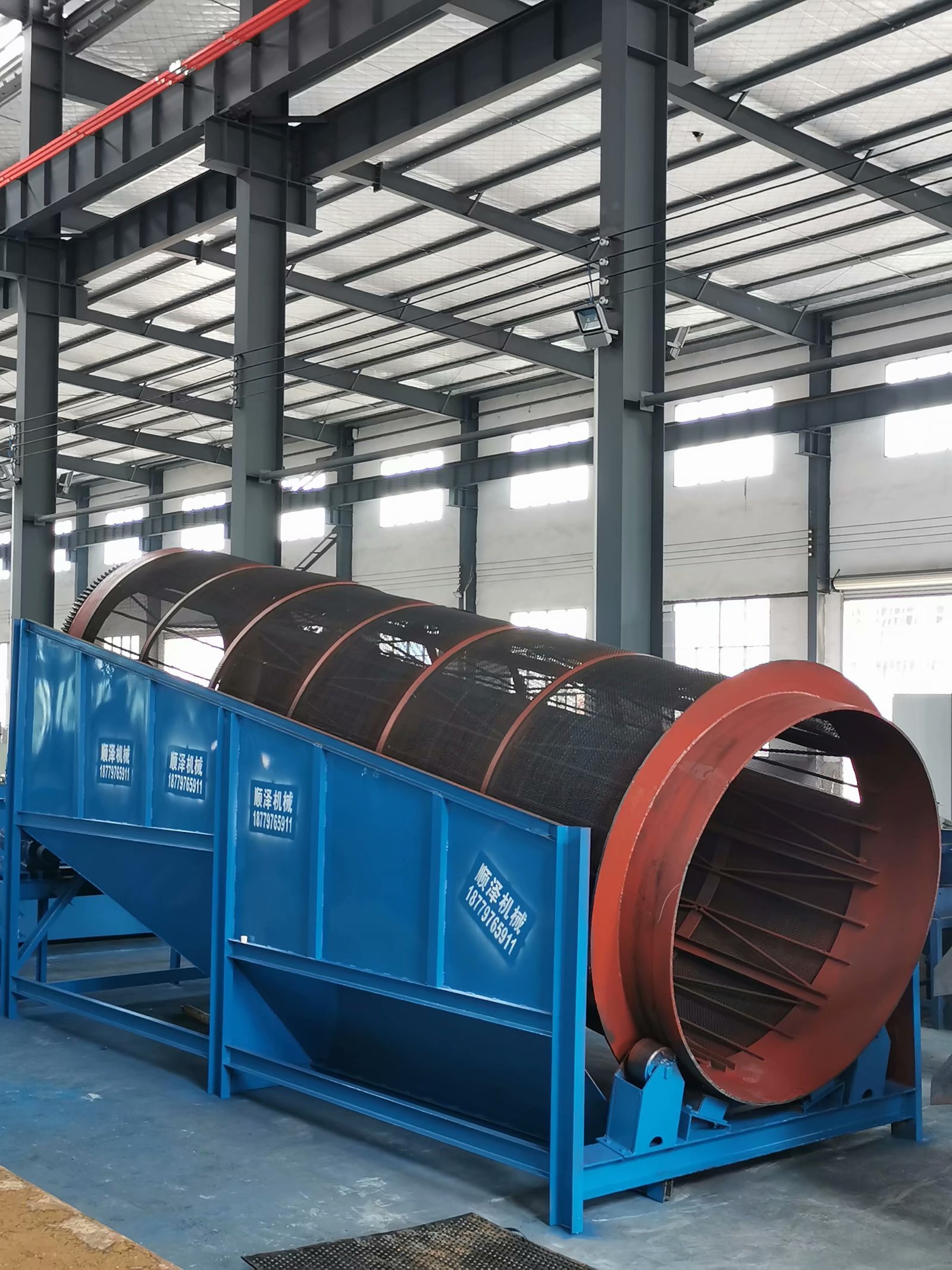 无轴滚筒筛沙机洗石机双层水洗猪笼筛泥沙分离滚筒筛选机干湿两用