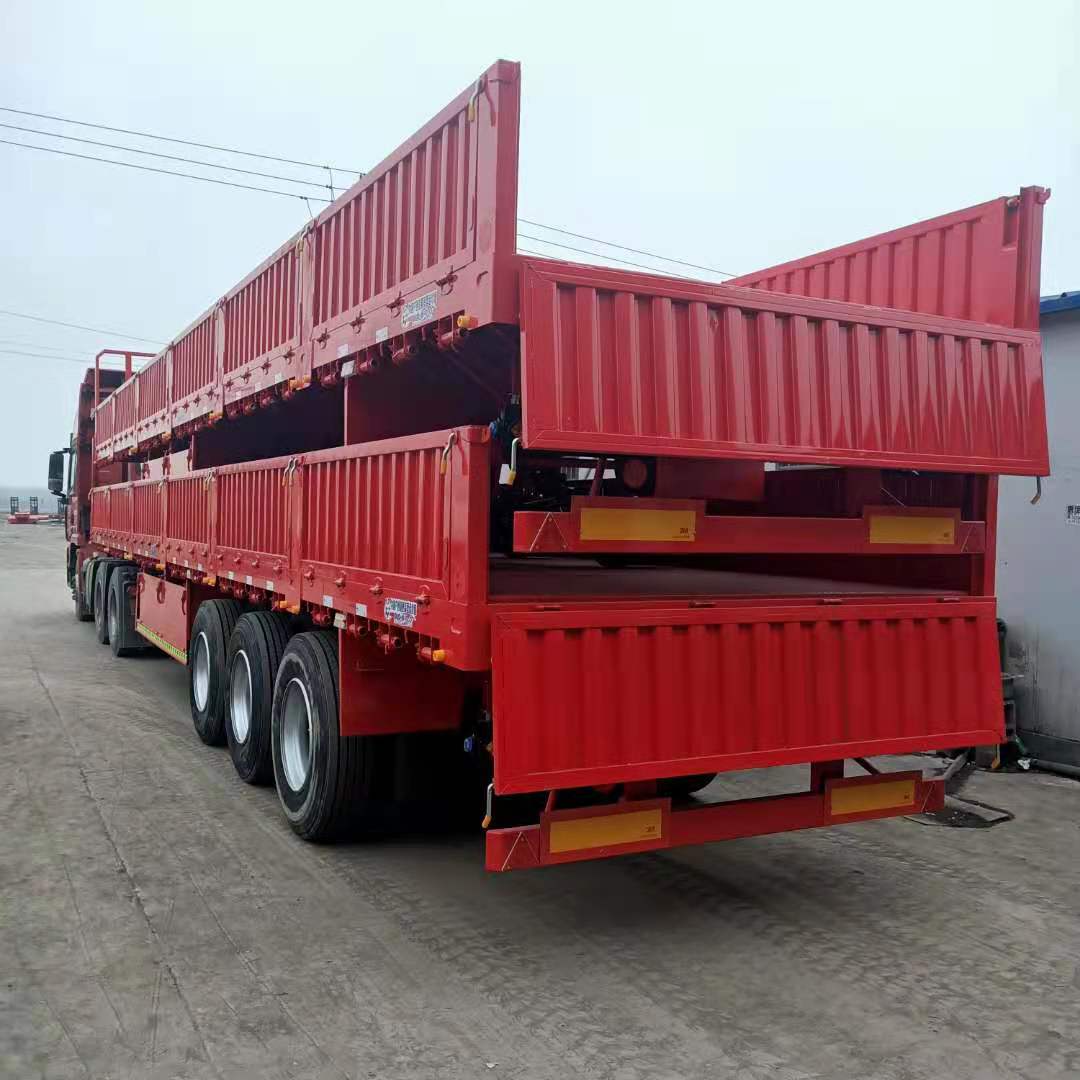 标准侧翻半挂车13米侧翻自卸半挂车栏板自卸半挂车