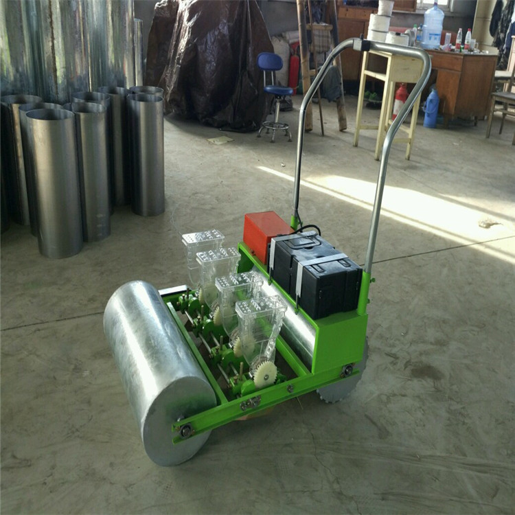 手推式白菜播种机 小型手推式疏菜播种机价格 多功能韭菜播种机图片