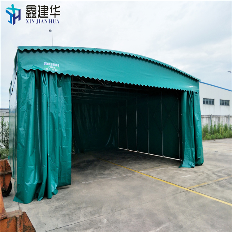 工厂轨道电动蓬过道推拉雨篷批量生产四川蓬安