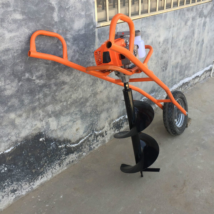 衡水手扶小型地钻深坑便携式电线杆汽油挖坑机便携式汽油挖坑机