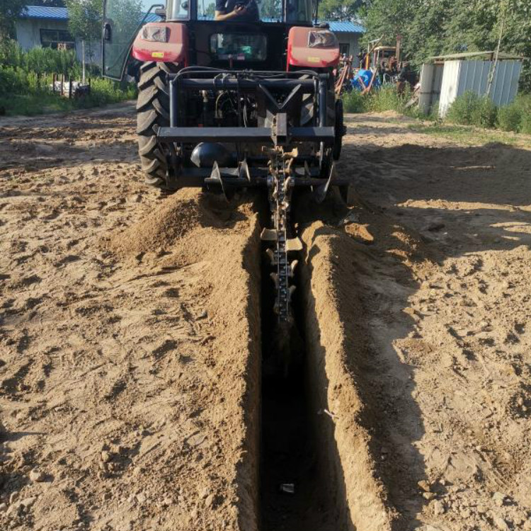 深浅链条开沟机电缆管道地埋线开沟机专开深沟链式开沟机a2