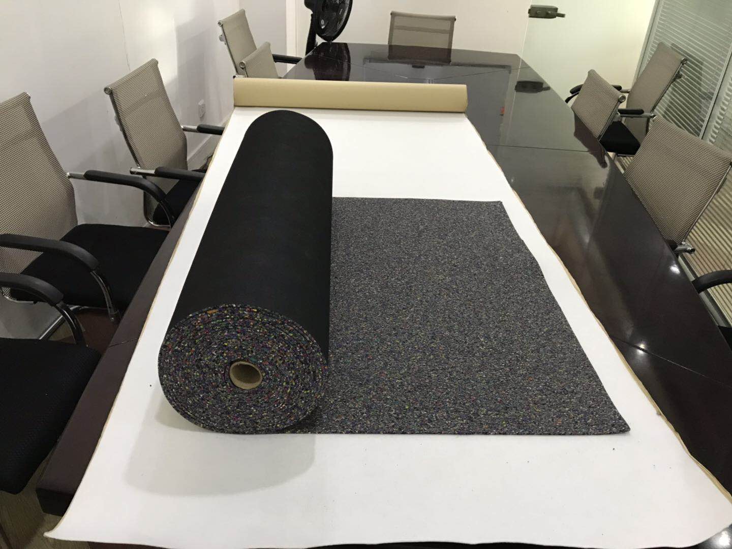 若圣曼橡胶隔音垫厂家 酒店学校住宅楼层专用 建筑浮筑楼板隔声减振