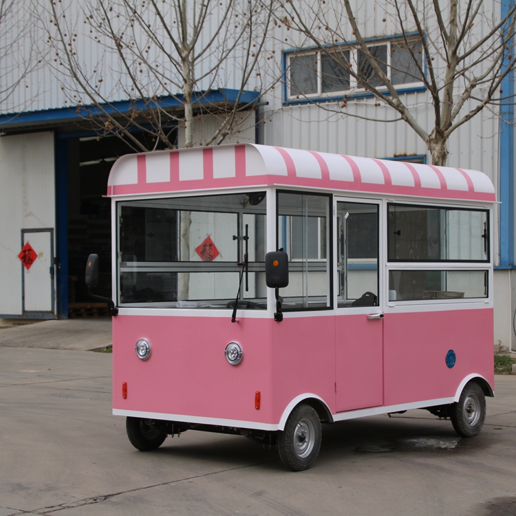 電動四輪早餐車流動熟食車電動冰糖葫蘆小吃車流動快餐車