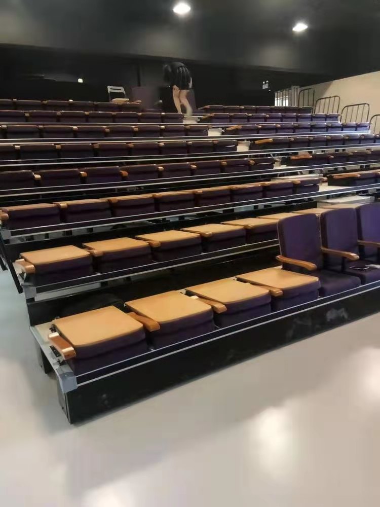 电动伸缩软包看台软包座椅厂家生产恒途