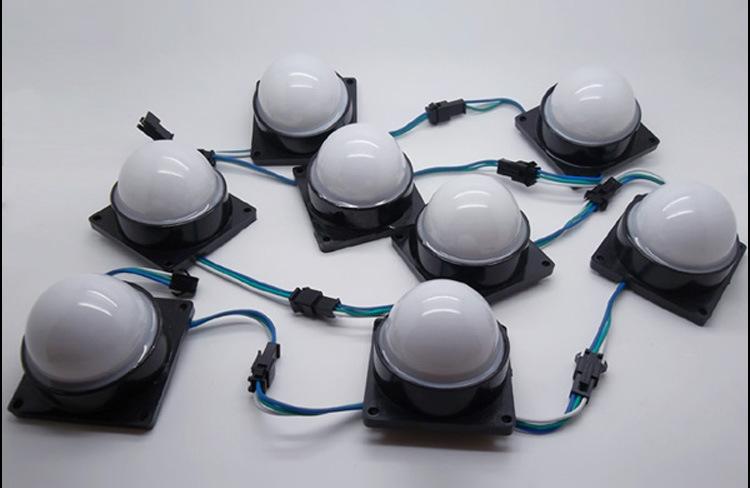 led圆形点光源 全彩断点续传led球泡灯 户外防水广告招牌跑马灯