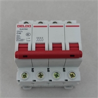 德力西空气开关 小微型家用断路器型号DZ47S 4P C25 