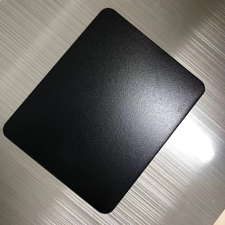 深圳工程装饰喷砂黑钛不锈钢板酒店工程喷砂不锈钢板304黑钛色不锈钢