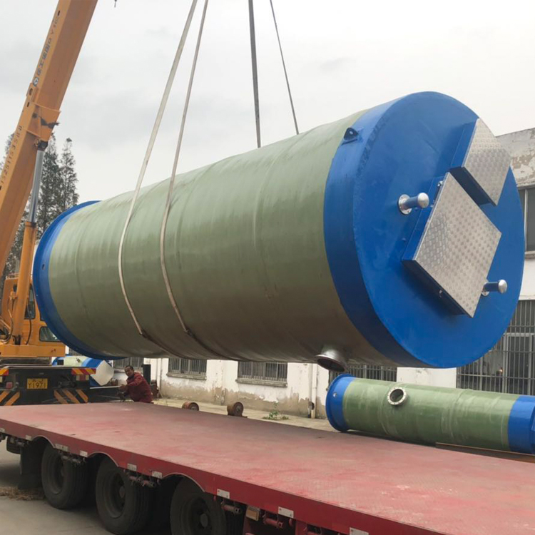 天津一体化预制泵站厂家 污水提升泵站 玻璃钢地埋一体化泵站