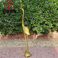 纯铜大型仙鹤雕塑 广场动物摆件 公园群鹤铜雕