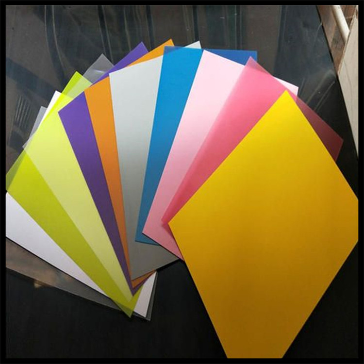 红橙黄绿蓝色pvc胶片有色透明pvc片材塑料片