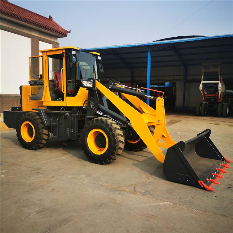 小型推土机20型四驱柴油铲车工地抓木机建筑液压装载机