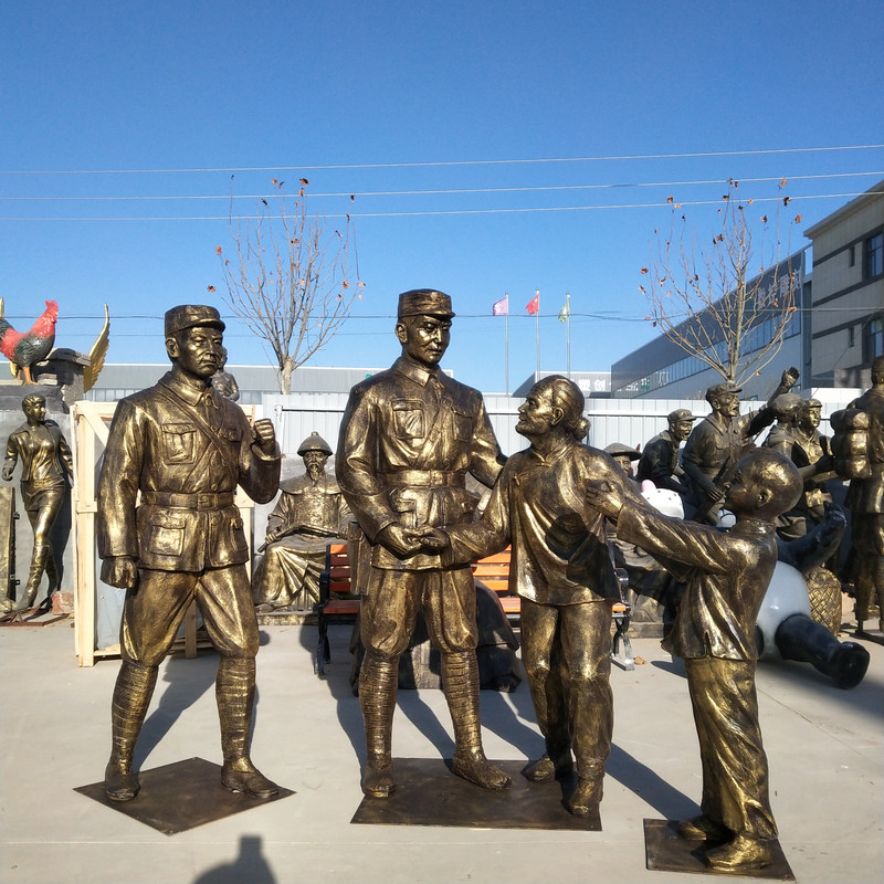 军民团结雕塑军民鱼水情雕塑