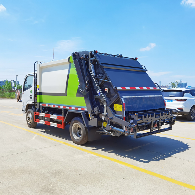 国六5方侧装式压缩垃圾车 解放压缩式垃圾收集车-搜了网