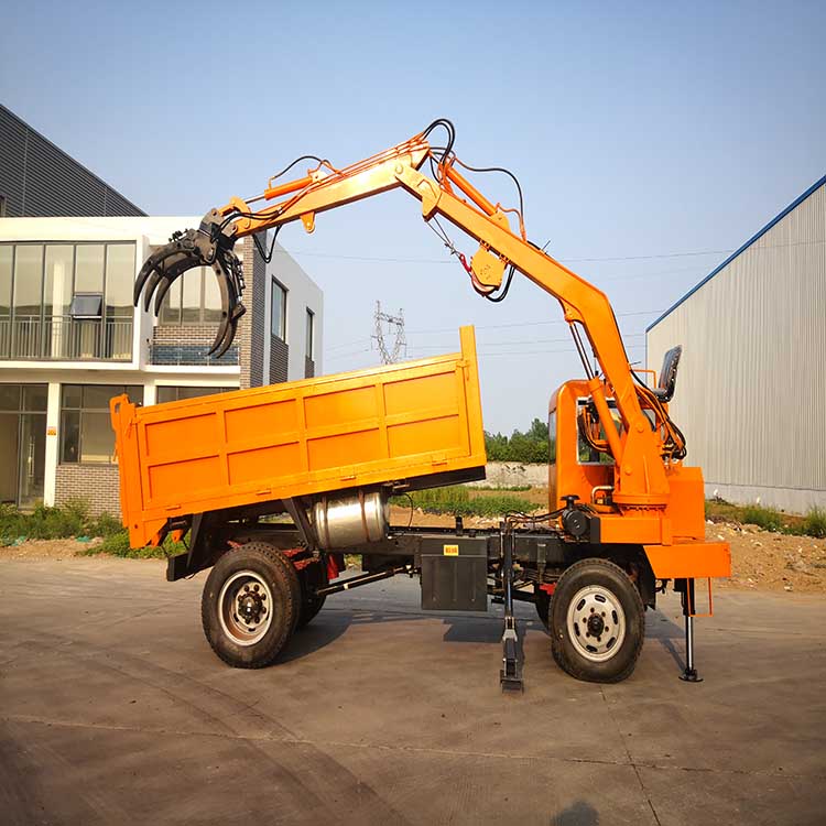 农用抓木机夹木器 小型轮式抓木机 精达 验车付款