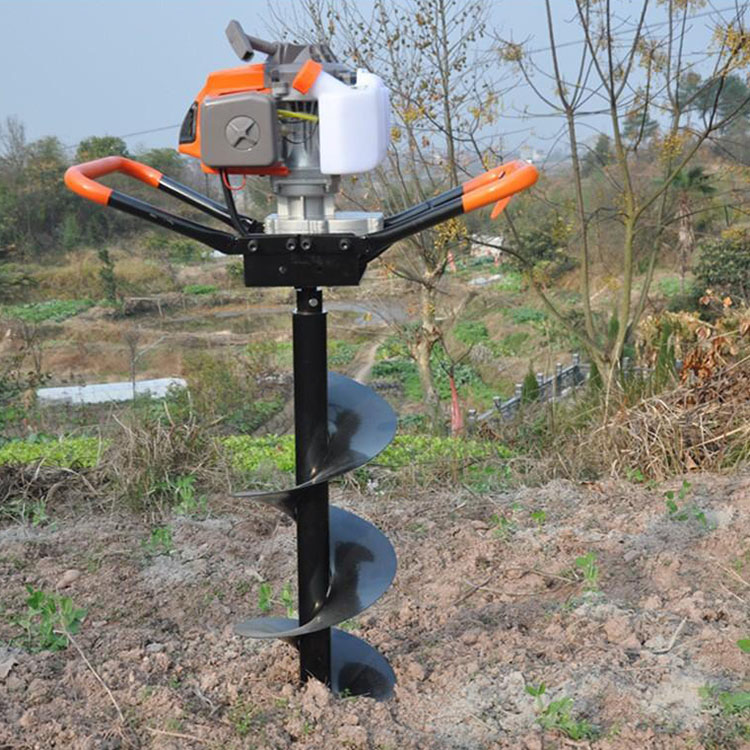 衡水手扶小型地钻深坑便携式电线杆汽油挖坑机便携式汽油挖坑机