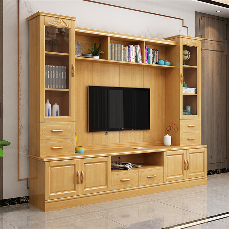 实木电视柜 茶几组合 北欧现代胡桃木 客厅家用电视柜 储物柜地柜