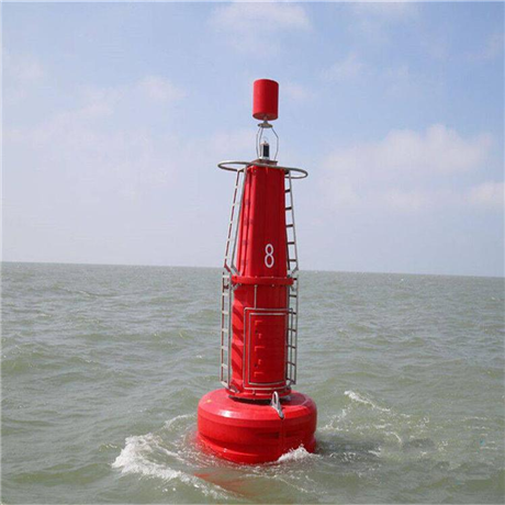 海上柱形浮标06m滚塑聚乙烯灯浮规格